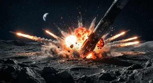 SpaceX Rocket Moon Impact