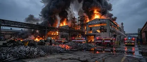 안전공업 화재 현장