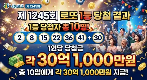 로또 1245회 메인 이미지