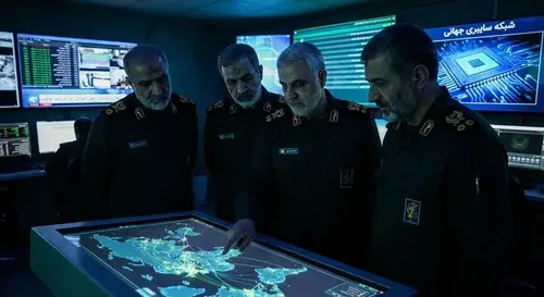 Cyber Warfare Illustration